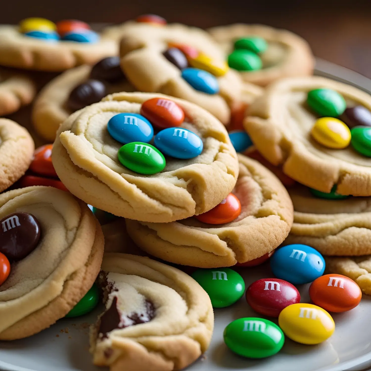 M&M Smarties Butter Cookies